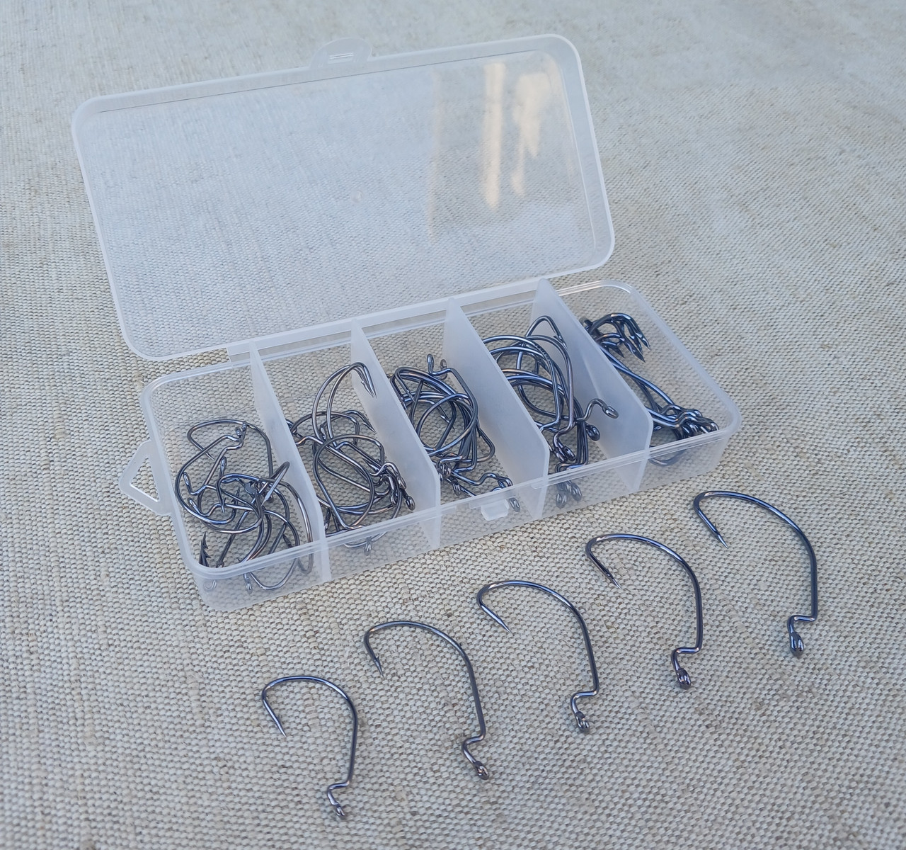 Набір гачків офсетних для силіконових приманок,50шт.