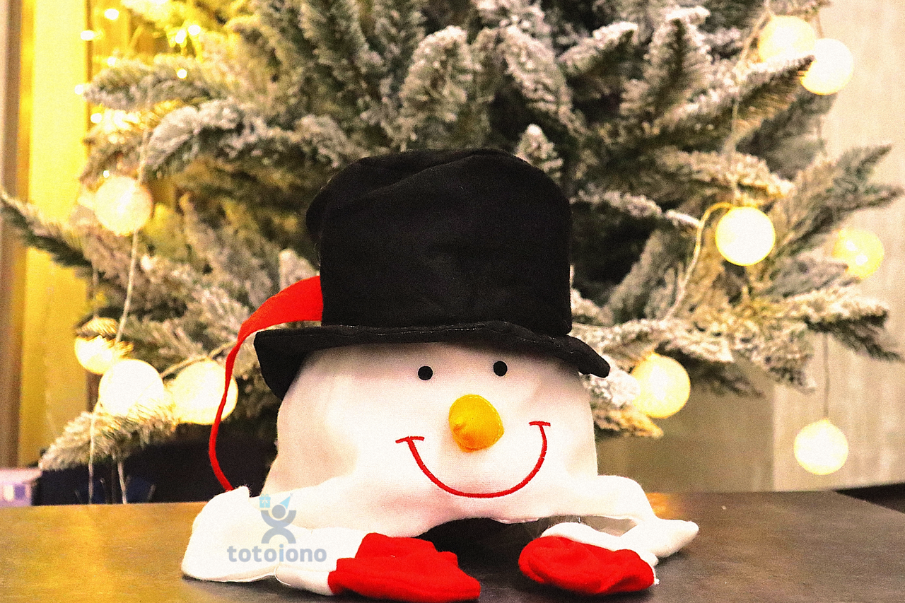 ОгО!!! Шапка сніговик із циліндром і рукавичками, новорічна шапка