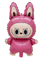 Фольгована фігурна кулька "Лабубу рожева" , 66х38 см (Китай)