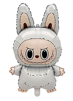 Фольгована фігурна кулька "Лабубу біла" , 66х38 см (Китай)