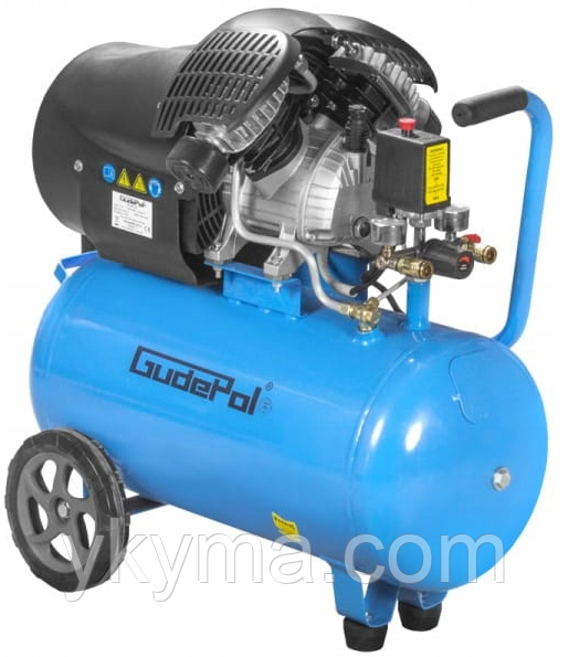 Компресор масляний Gudepol 2,2 кВт / 380 л/хв / 50 л / 2-х поршневий, фото 1