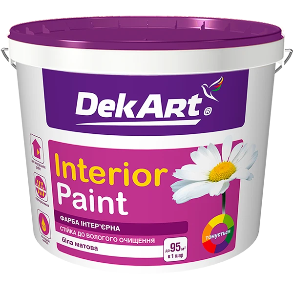 Фарба інтер'єрна "Interior Paint" DekArt білий (база А) 4 кг