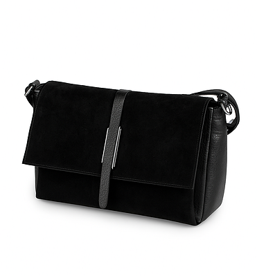 Сумка жіноча чорна крос-боді (534)