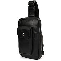 Чоловічий чорний слінг зі шкіри Наппа GA-0804-3md TARWA