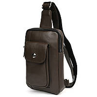 Чоловічий коричневий слінг зі шкіри Наппа GC-0804-3md TARWA