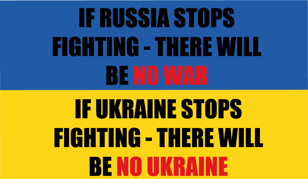 Прапор «If russia stops fighting – there will be no war», фото 1