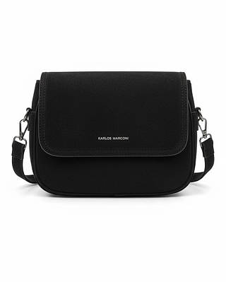 Стильна жіноча чорна сумка Karlos MarConi (6818-8)