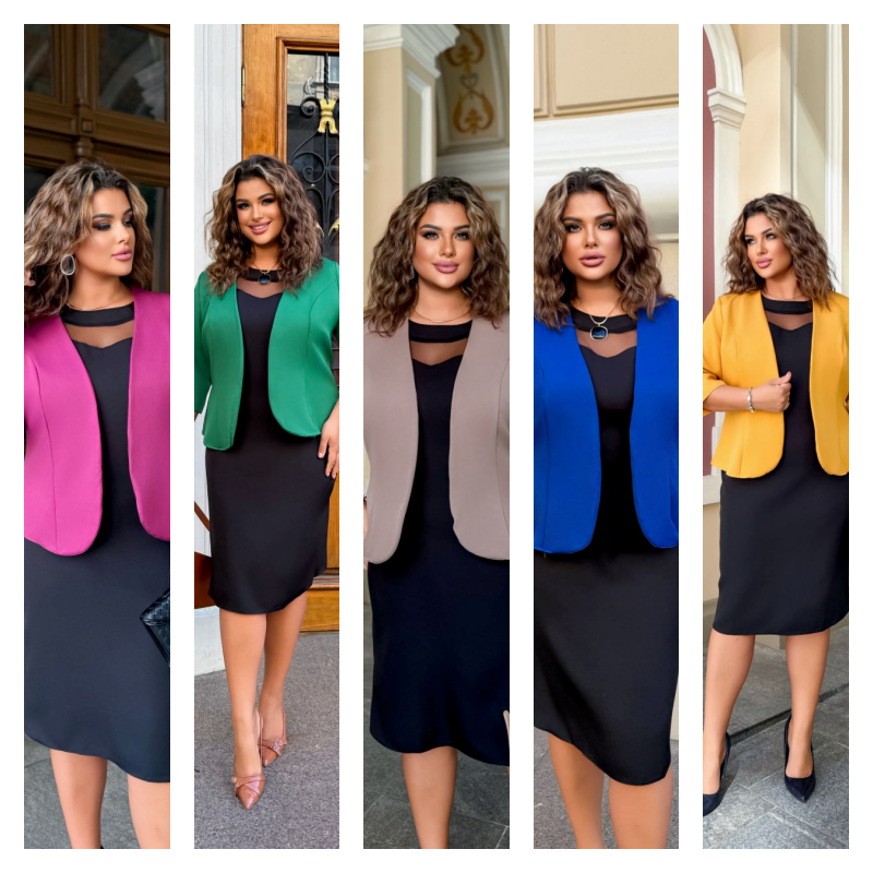 Комплект двійка сукня та жакет, фото 1