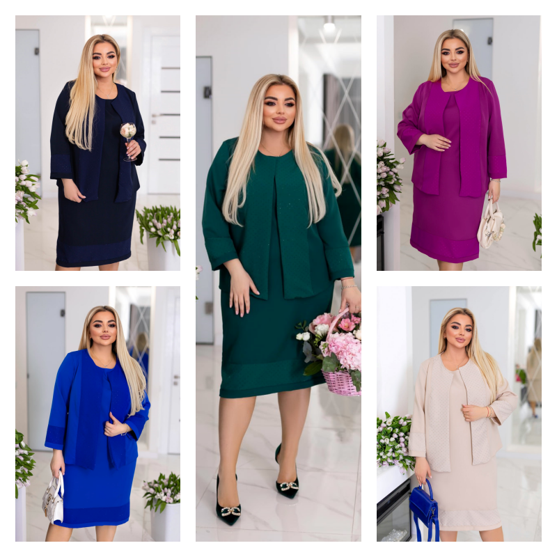 Комплект двійка сукня та жакет, фото 1