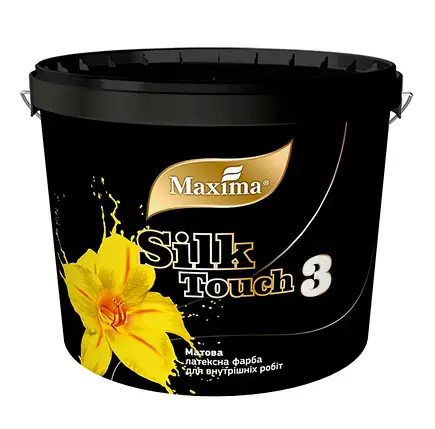 Матова латексна фарба для внутрішніх робіт "Silk Touch 3" Maxima база TR 1 кг, фото 1