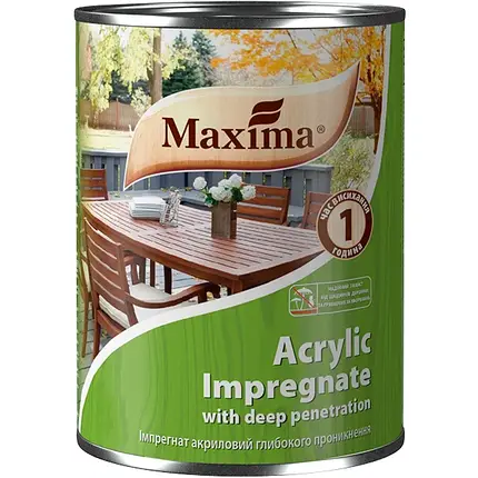 Імпрегнат акриловий глибокого проникнення Maxima оливковий 3 л, фото 1