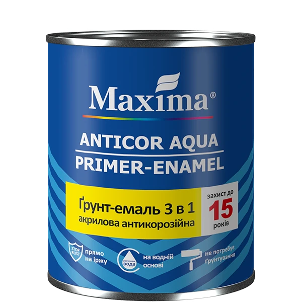 Ґрунт-емаль 3 в 1 Anticor Aqua Maxima жовтий 0.9 кг