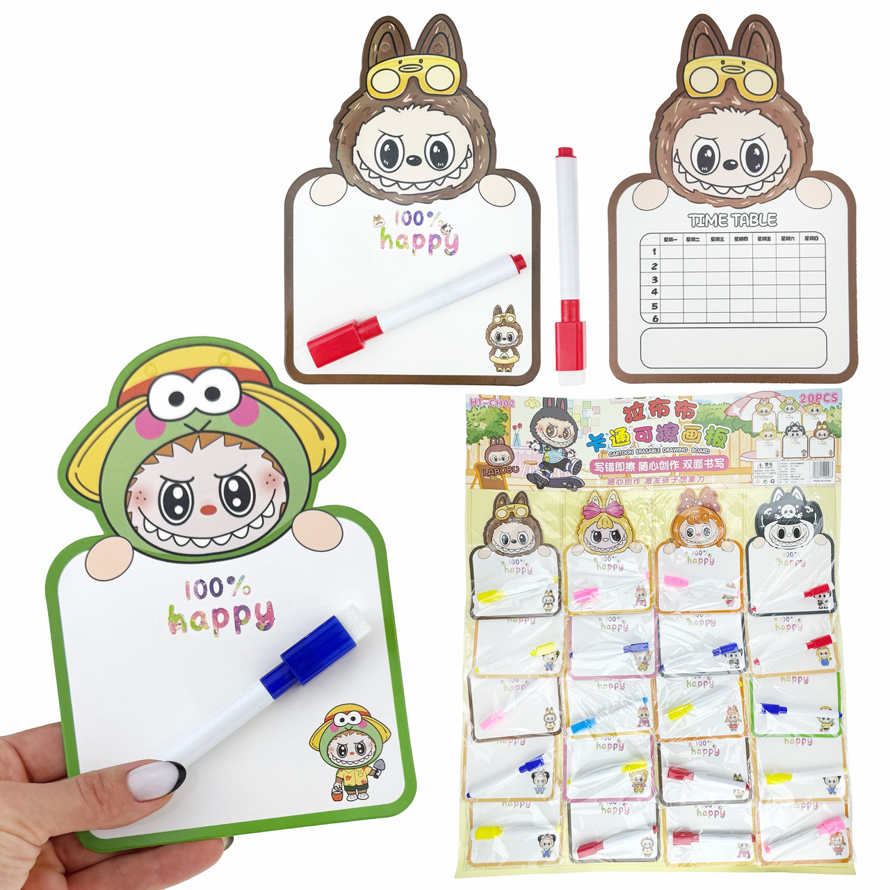 Дитячий нотатник Labubu з фломастером, фото 1