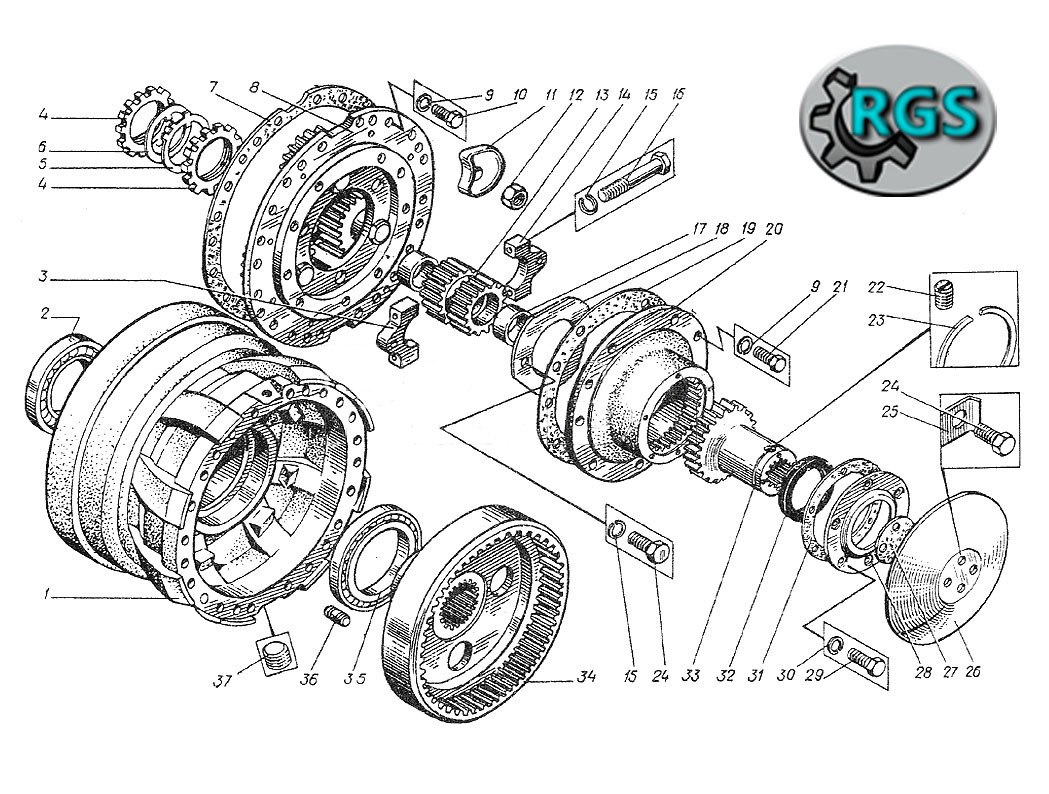 Передній міст 10.0104.000 ЕО-4321 / Атек-881, фото 1