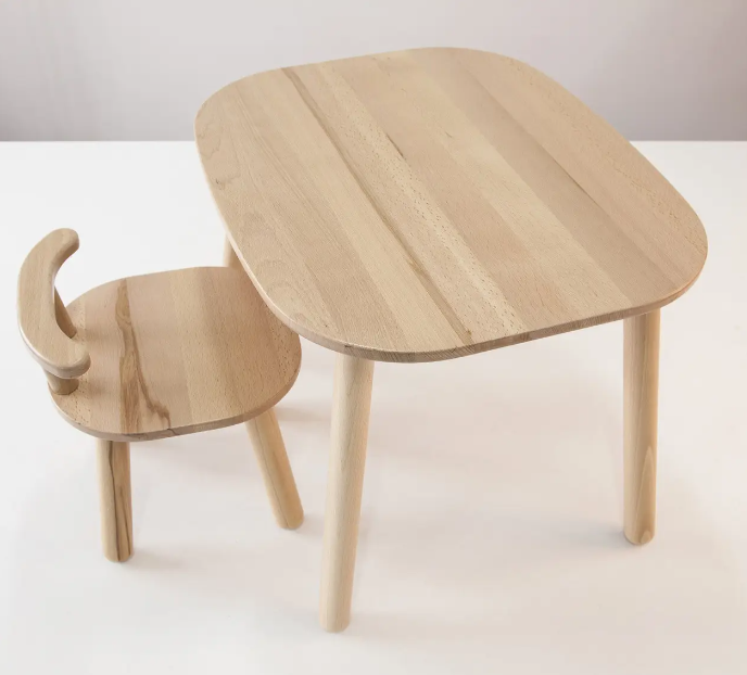 Дитячі столи комплект | набір стіл та стілець 4 - 7 років, бук