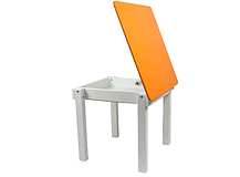 Стіл для дитини  Woody з білим пеналом з помаранчевою стільницею., фото 5