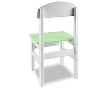 Стільчик для дітей від року ,"Woody" білий з салатовим сидінням., фото 5