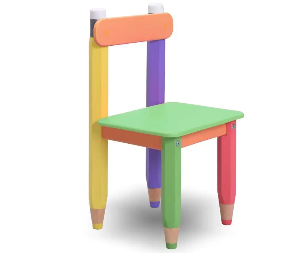 Дитячий стільчик "Олівці". Колір сидіння салатовий