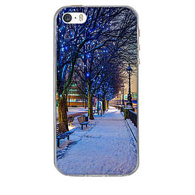 Чохол силіконовий бампер для Iphone SE з малюнком алея