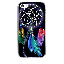 Чохол силіконовий бампер для Iphone SE з малюнком ловець снів кольоровий