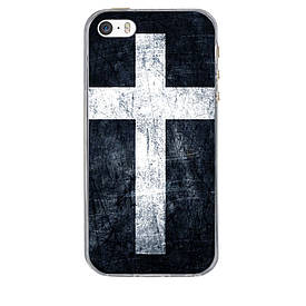 Чохол силіконовий бампер для Iphone SE з малюнком хрест