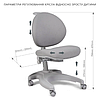 Дитяче крісло трансформер для школяра | FunDesk Cielo Grey, фото 8