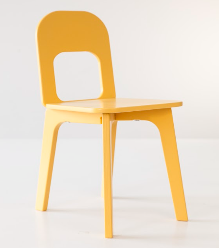 Стілець дитячій з фанери 4-7 роки жовтий