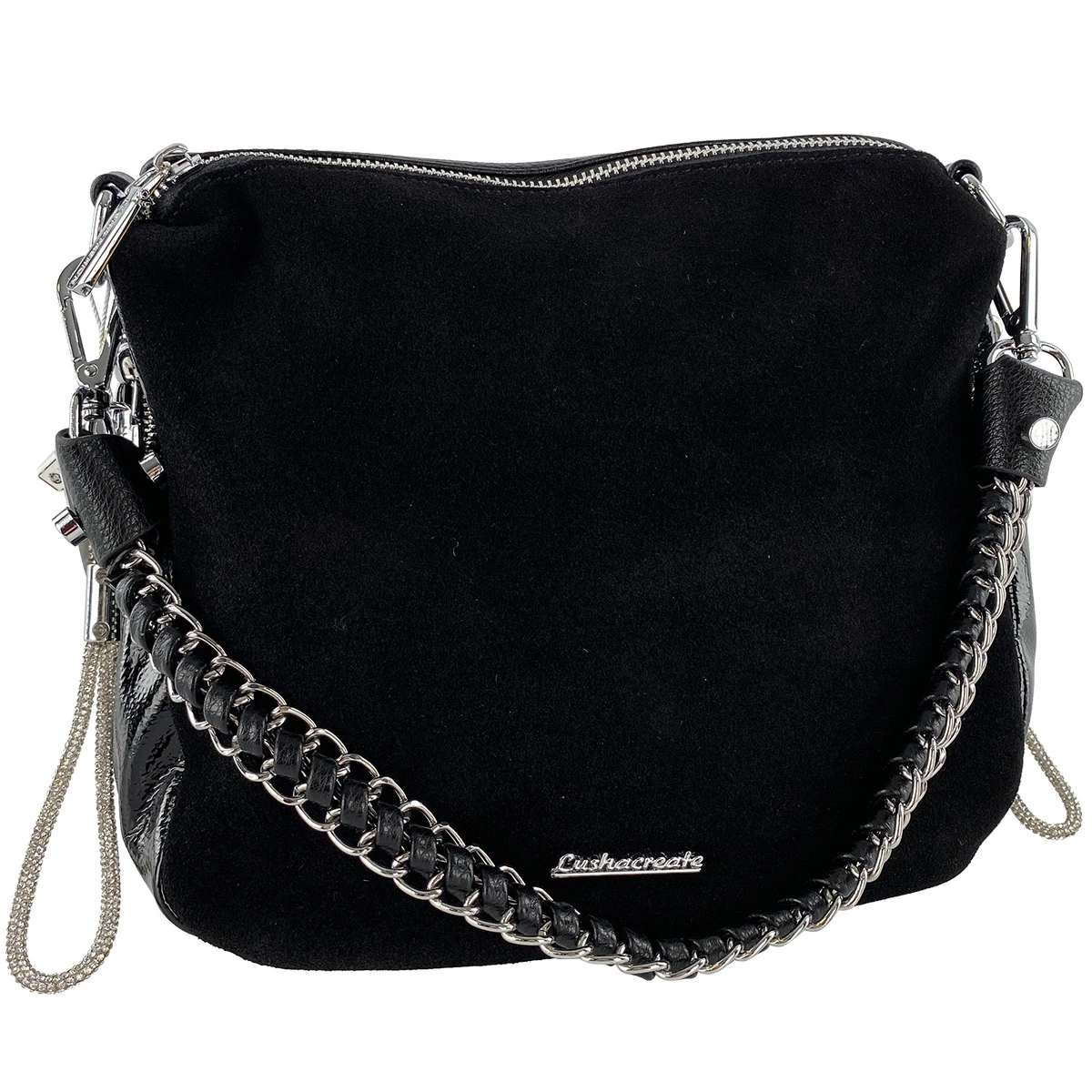 Сумка жіноча чорна замшева (866771), фото 1