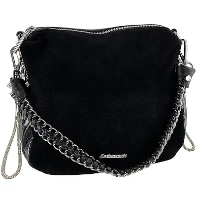 Сумка жіноча чорна замшева (866771)