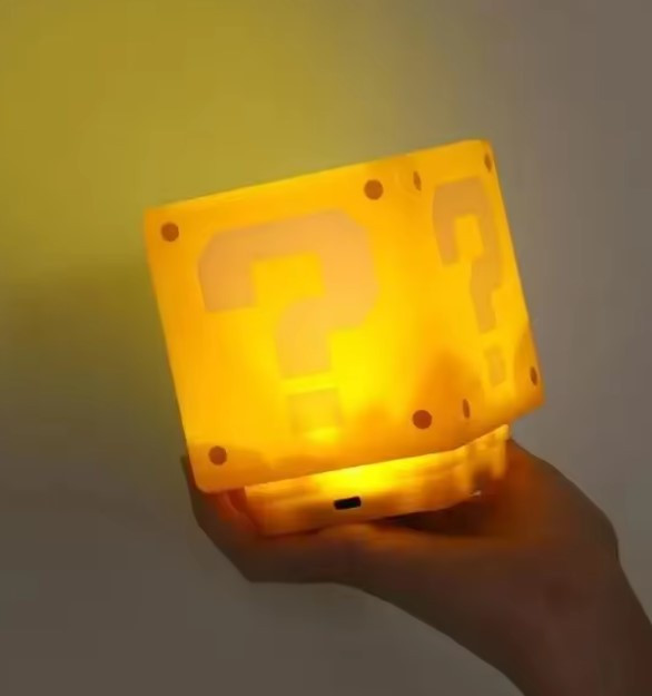 Нічник-ліхтарик Minecraft Super Mario у формі блоку із знаком питання, фото 1