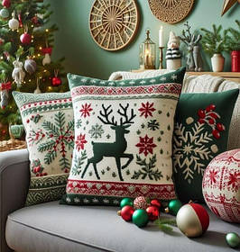 Наволочки гобеленові новорічні