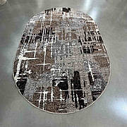 Килим 1.60х3 овал сіра абстракція Mira 24037/123о