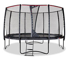 Батут EXIT PeakPro 427 см чорний з захисною сіткою, фото 2