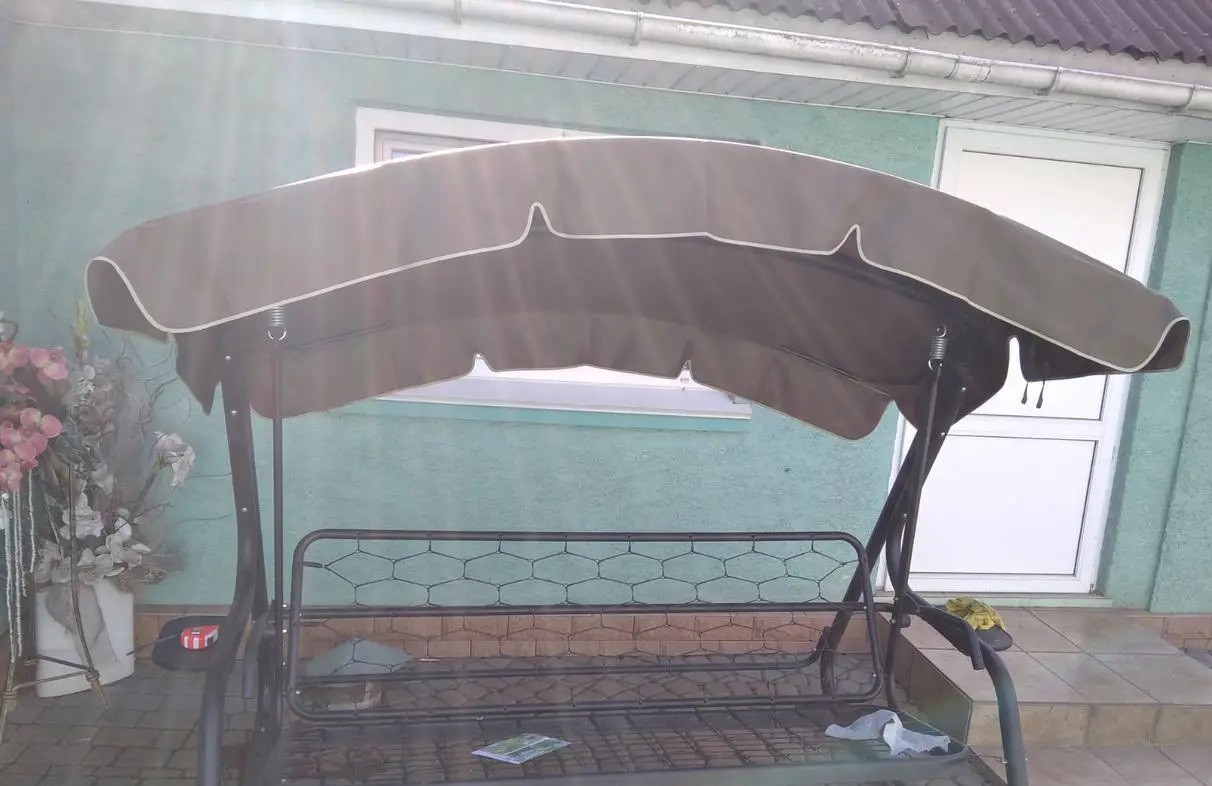 Дах тент з водовідштовхуючої тканини на садові гойдалки  200 х 150