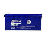 Акумуляторна батарея ORBUS CG12200 GEL 12 V 200 Ah (522 х 238 х 222) Blue 62 kg Q1/24, фото 3
