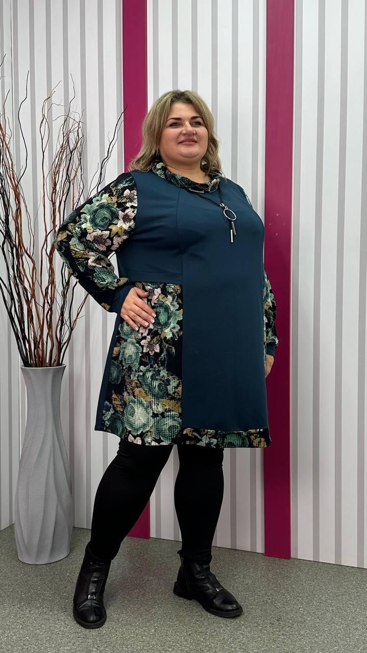 Подовжена повсякденна туніка "Лідія" з кишенями 66-68 70-72 74-76