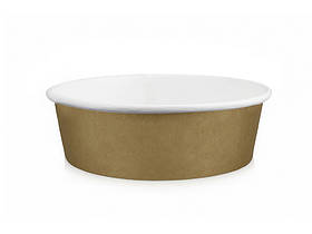 Салатник 500 мл паперовий крафт-білий d150, 50 шт/уп, 500 шт/ящ.