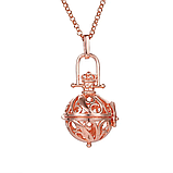 Кулон медальйон дзвін у вигляді мяча ароматерапія дифузор в середині, фото 2