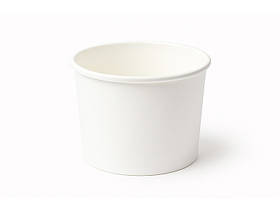 Супник 240 мл паперовий круглий білий d91, 25 шт/уп, 750 шт/ящ.