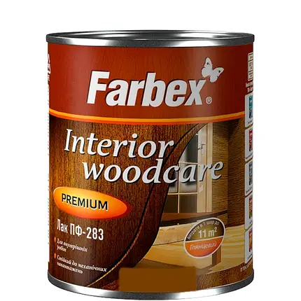 Лак ПФ-283 Farbex безкольоровий глянцевий 0.75 л, фото 1
