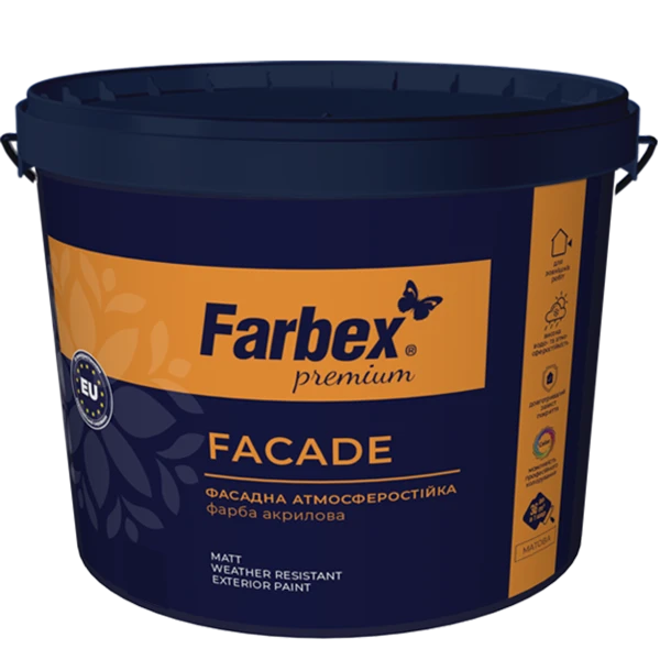 Фарба фасадна високоякісна ВДА "Facade" Farbex база B 6 кг