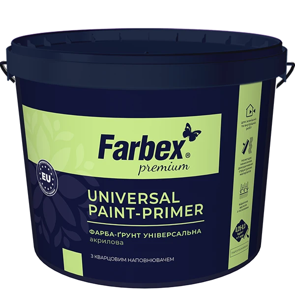 Фарба-ґрунт універсальна Farbex білий (база А) 1.4 кг