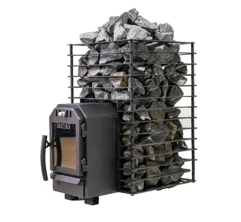 Дров'яна піч для лазні та сауни COZY 75 Quattro з виносною топкою