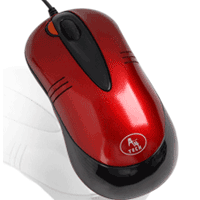 Мышь A4-OP-50D-1 USB 2x-click optical mouse 800dpi, красная с черными