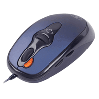 Мышь A4-X5-005D 2xClick USB+PS/2 mouse 800dpi dual focus, Dark Blue