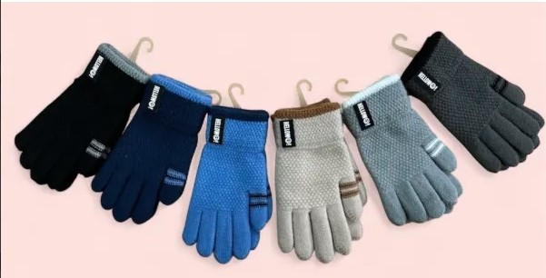 Дитячі рукавички зимові одинарні теплі «Альпака» 16 см (6–9 років)