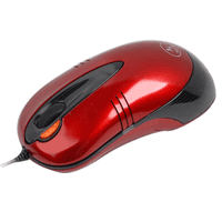 Мышь A4-X5-50D-1 PS/2 2x-click optical mouse 800dpi, красная с черным