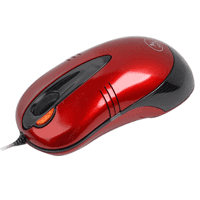 Миша A4-X5-50D-1 PS/2, 2x-click optical mouse 800dpi, червона з чорним