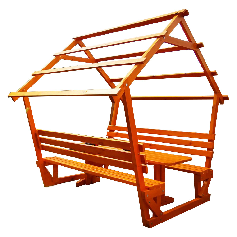 Дерев'яна альтанка, розбірна (на 8 людей) "Релакс" - без покрівлі