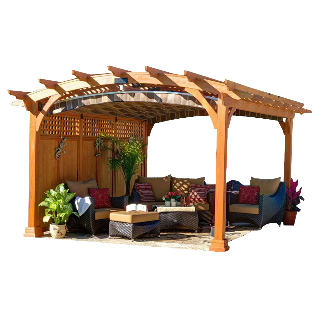 Дерев'яні перголи | Дерев'яна пергола 4 на 4 м, "Донегол"